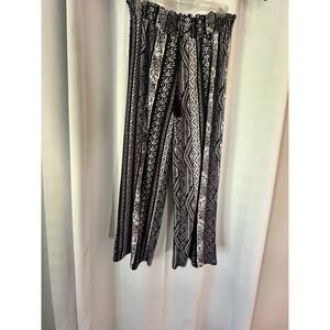 West‎ Loop Palazzo Pants Bohemian Print Wide Leg Comfy Casual Extra Large XL